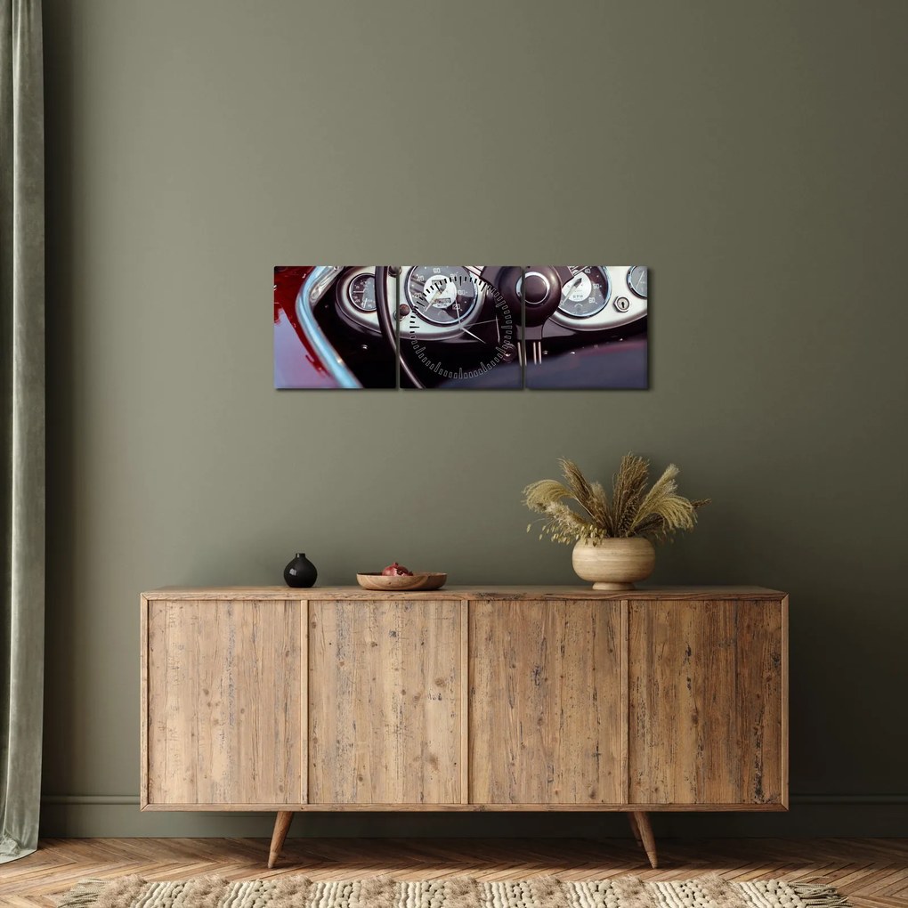Tablou - Automobil (cu ceas) (90x30 cm)