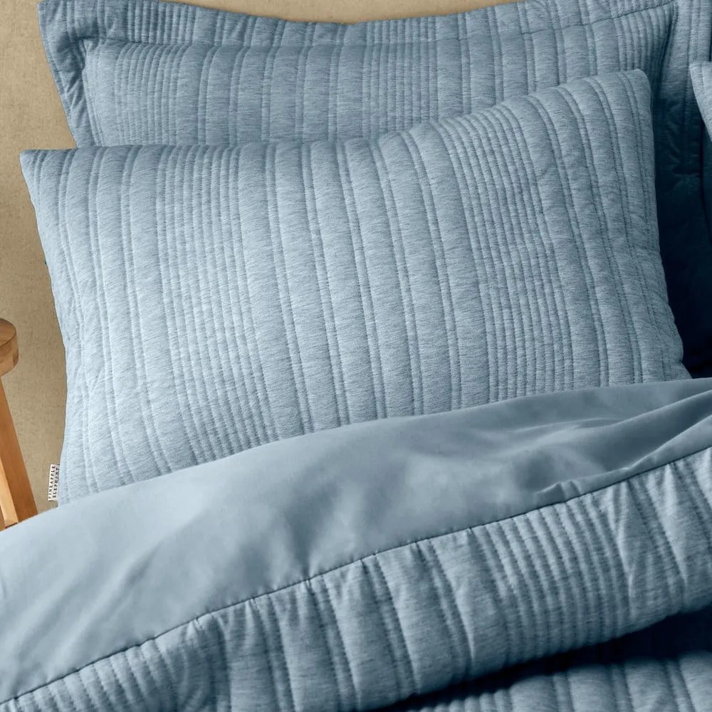 Lenjerie de pat albastră pentru pat dublu 200x200 cm Tamba Stripe – Pineapple Elephant