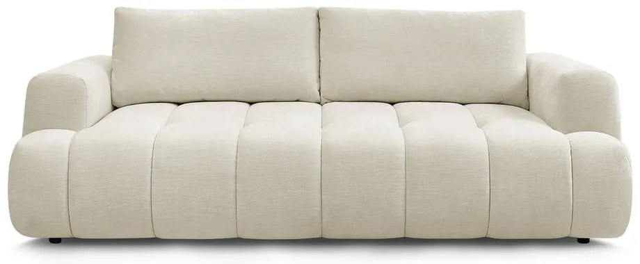 Canapea bej extensibilă/cu spațiu de depozitare 251 cm Fuji – Bobochic Paris