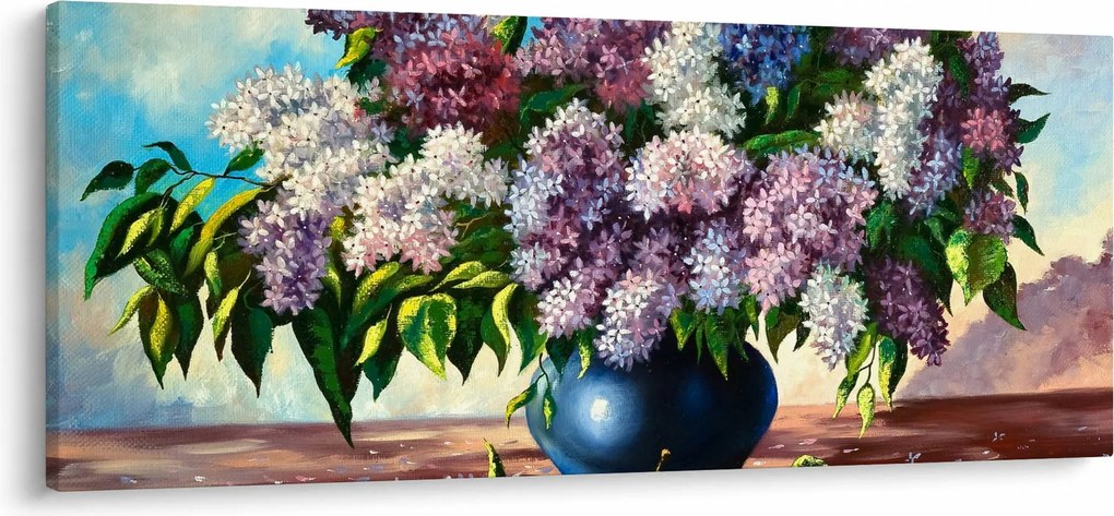 Tablou - Buchet de liliac (120x50 cm)