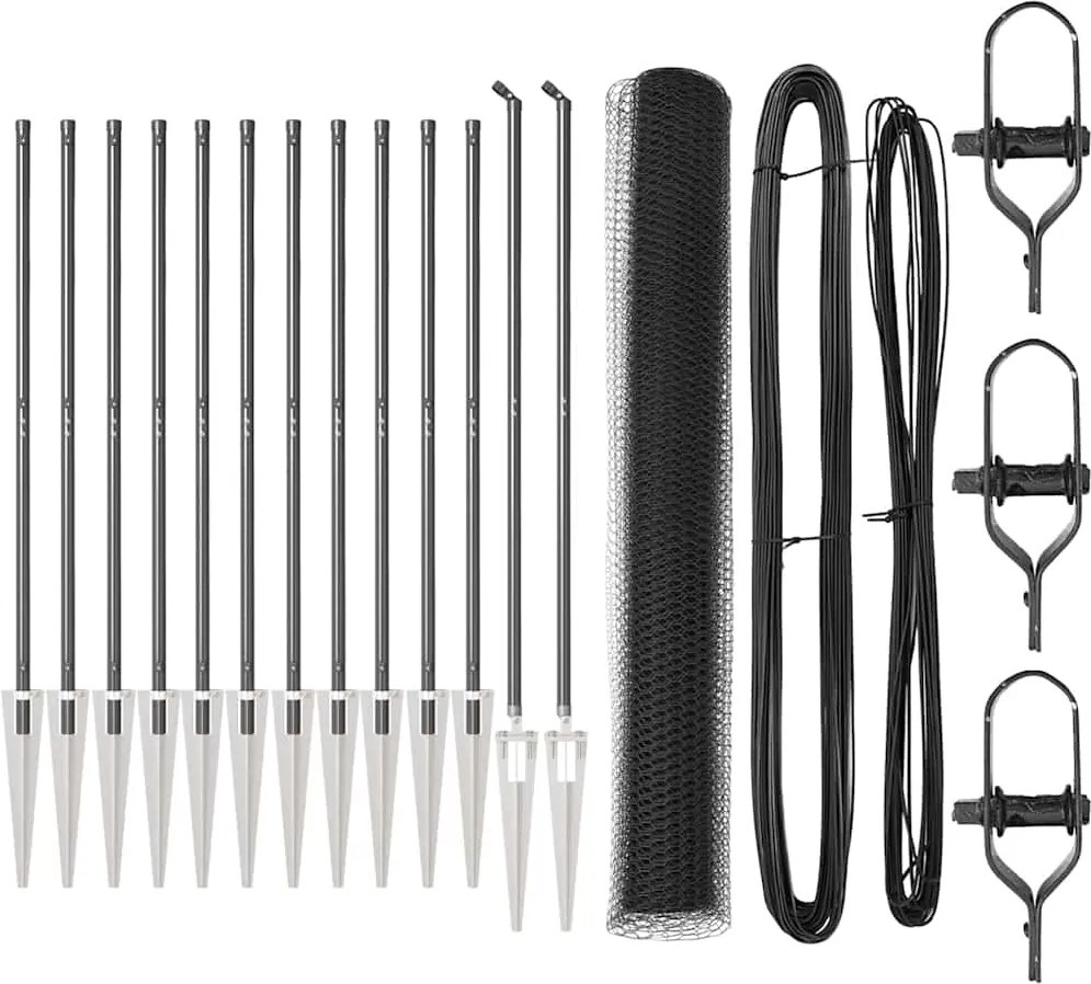 vidaXL Stâlp de gard. Gri 25 x 1,2 m (plasă de 13 mm) Oțel