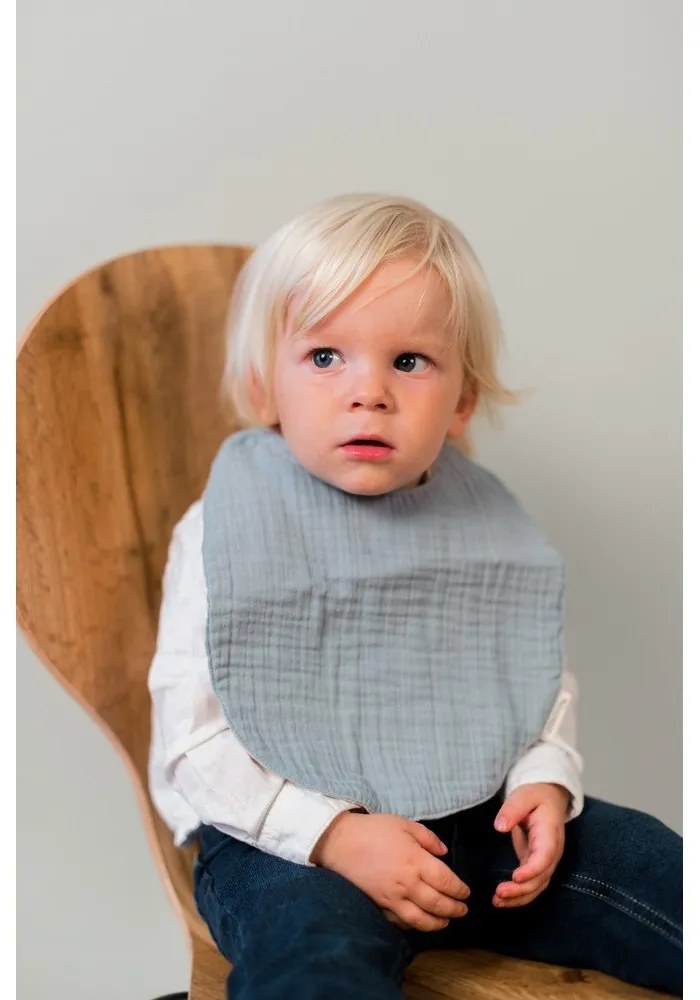 Bavețică din muselină Kindsgut Oslo, albastru