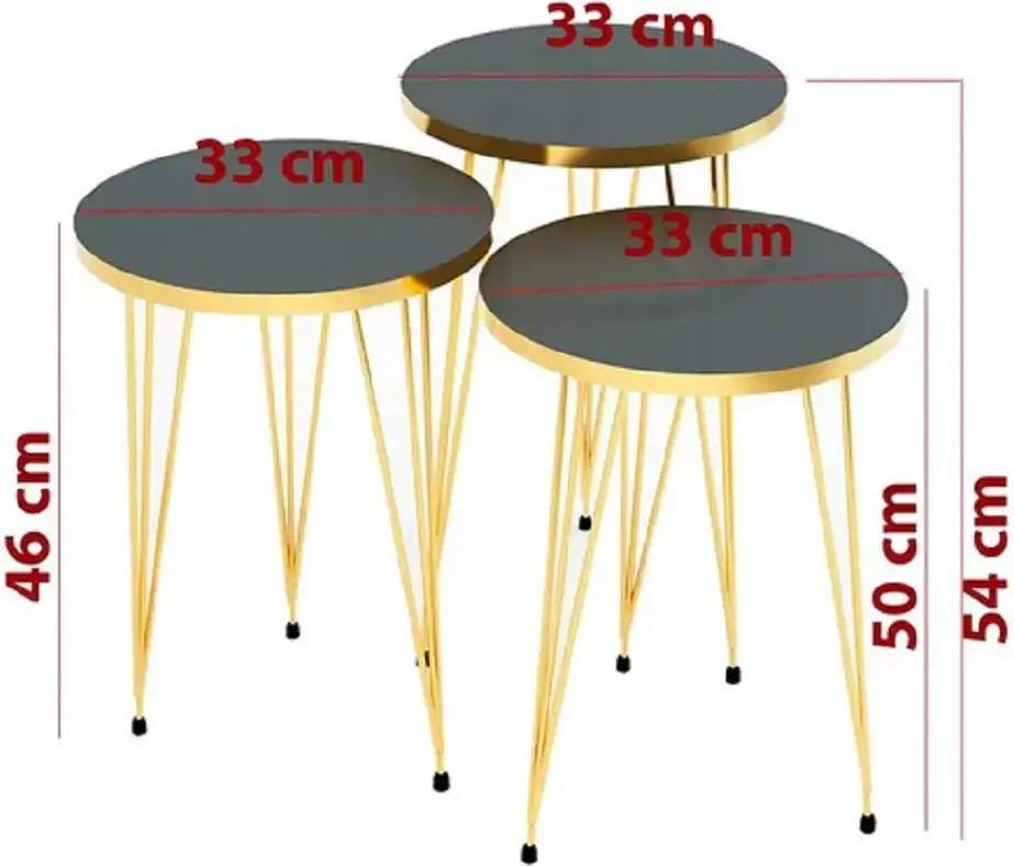 Set masuta de cafea,Seria 440Homs, 3 buc,20435