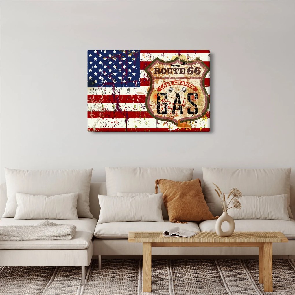 Tablou - Vintage steag (90x60 cm)