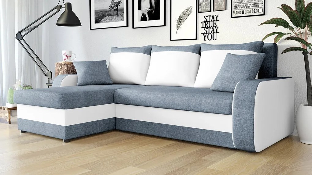 Colțar Maddox (Bristol 2442 + piele ecologică Soft 017 (Alb)). 1059323