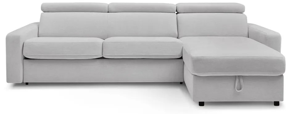 Colțar gri deschis extensibil (cu colț variabil) Monaco – Bobochic Paris