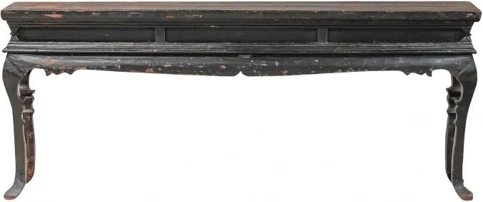 Consola neagra din lemn 198x38cm Qinghai Versmissen