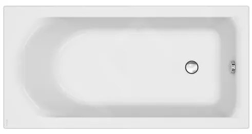 Cada baie dreptunghiulara 150x75 cm, alba, acril, Cersanit City