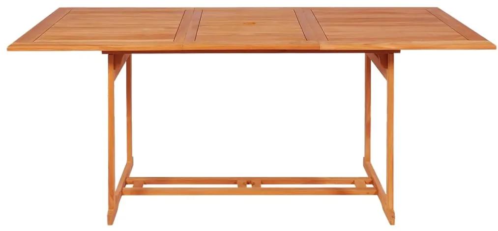 Set de masa pentru gradina, 7 piese, lemn masiv de tec Dreptunghiular, 7