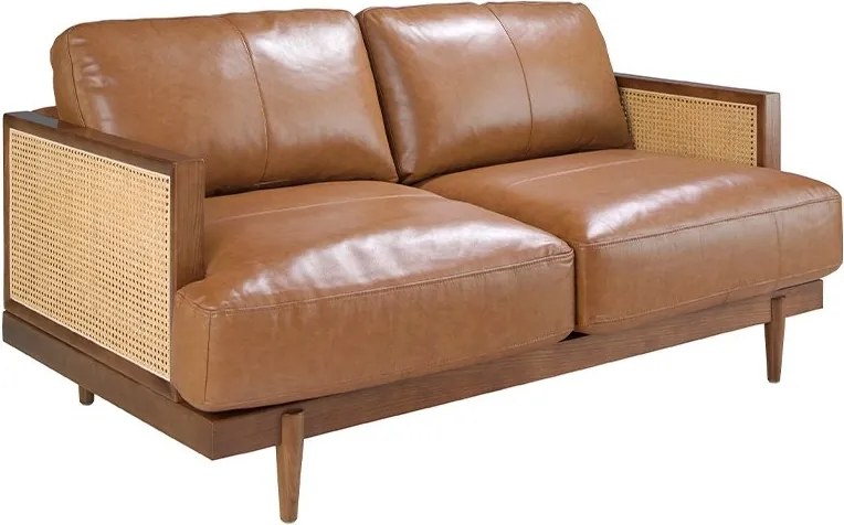 Canapea 2 locuri design elegant LUX Brown leather