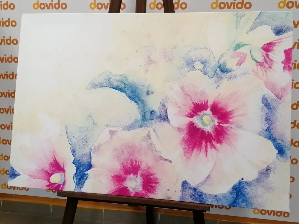 Tablou ilustrația de acuarelă a florilor roz