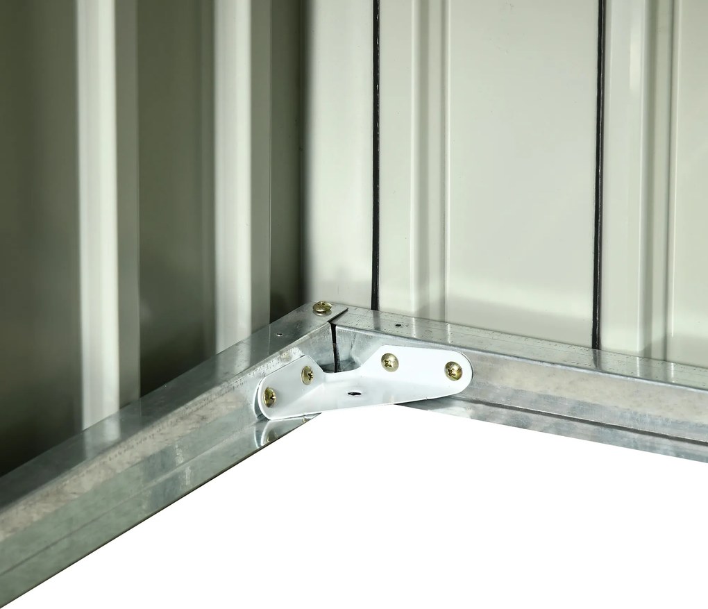 Outsunny Adăpost pentru mașina de tuns iarba robotică, garaj pentru robot, shed din oțel gri | Aosom Romania