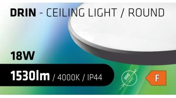 Plafonieră LED pentru baie CIRCLE LED/18W/230V 4000K d. 30 cm IP44 negru