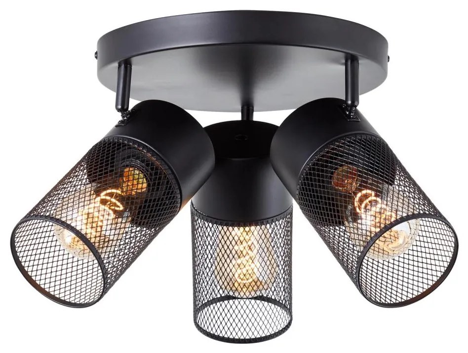 Brilliant - Spot reglabil KAMOLO 3xE27/40W/230V negru