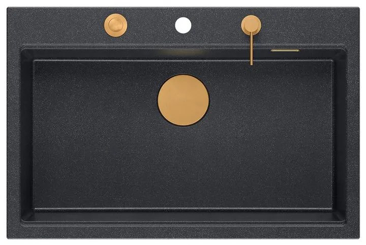 Chiuveta din granit MARC 110 WORKSTATION negru metalic