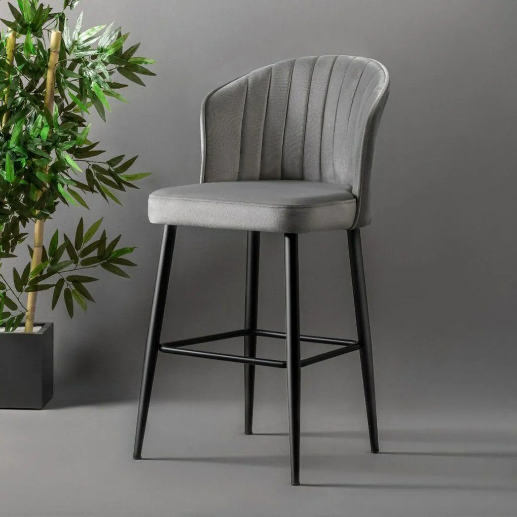 Set de scaune de bar Rubi Grey, 4 buc., 4 buc