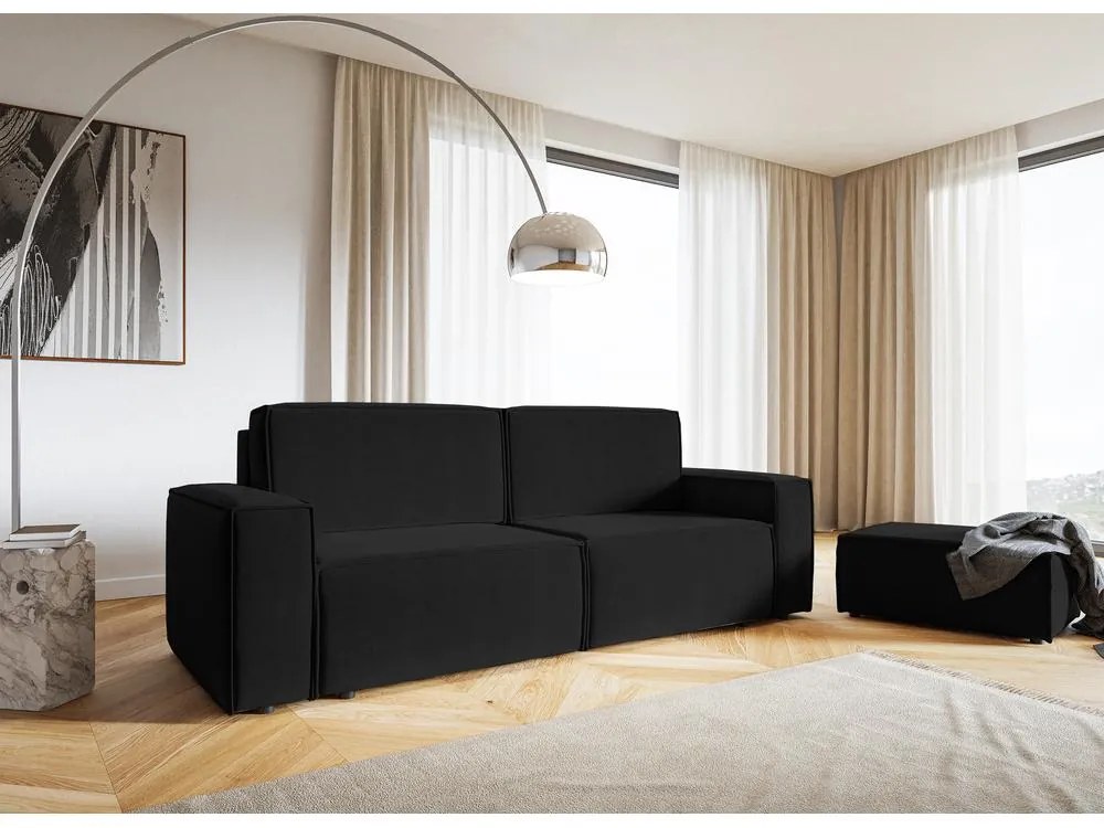 Canapea trei locuri Copenhagen (negru + negru). 1099818