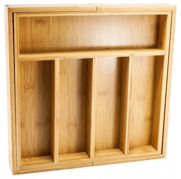 Organizator din bambus pentru tacamuri Kinghoff KH 1218, 52 x 31.5 x 5cm, Bambus