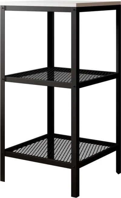 Raft metalic pentru carti, 40x80x40 cm, Rolin 2, ADRK Furniture (Culoare: Negru / Sonoma)