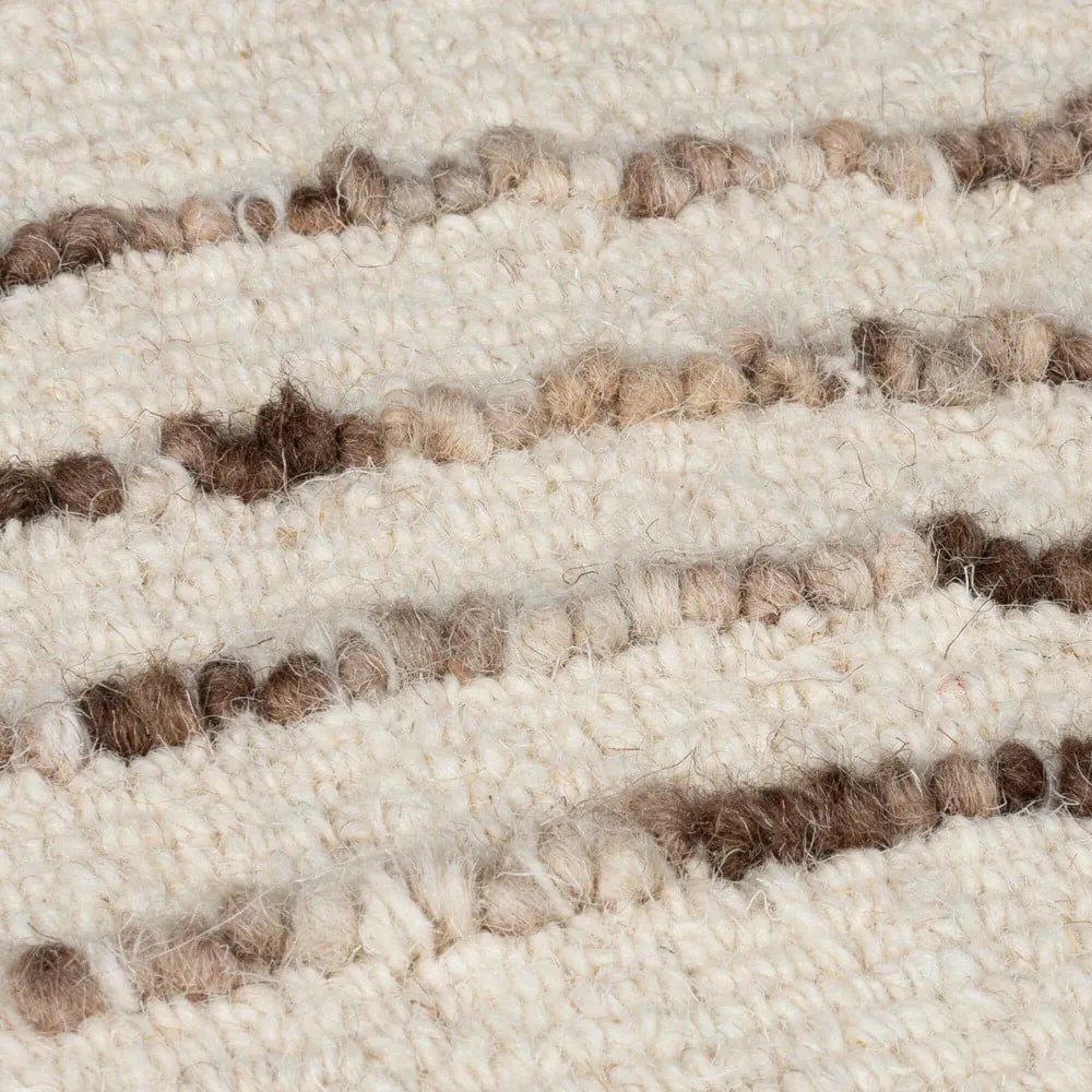 Covor maro/crem din lână 120x170 cm Abstract Swirl – Flair Rugs