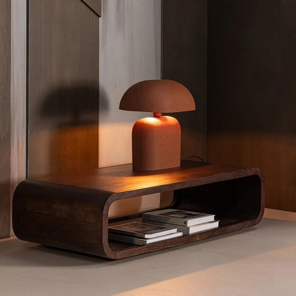 Măsuță de cafea în culoare naturală închisă din lemn de mango 60x120 cm Kinu – WOOOD