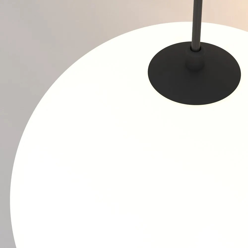 Pendul LED incastrabil design tehnic Luna negru, 4000K
