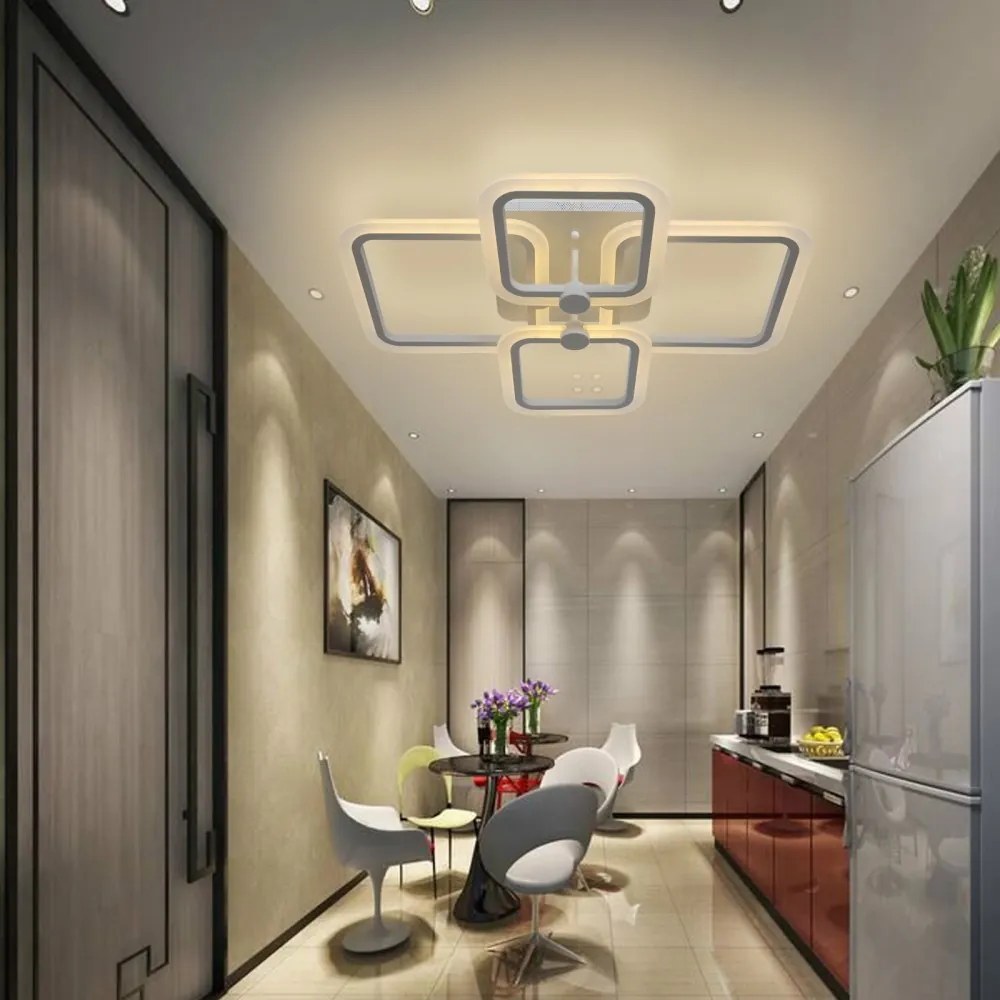 Lustra LED Cu Telecomanda, Elit's, Esn5148-4F, 120w