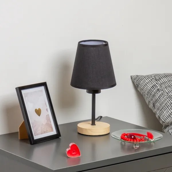 Lampă de masă Brilagi NUBILA WOOD 1xE27/25W/230V stejar/negru