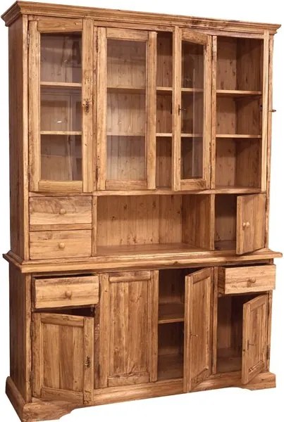 Vitrina, L156  50 H200 cm, 4 usi si sertare