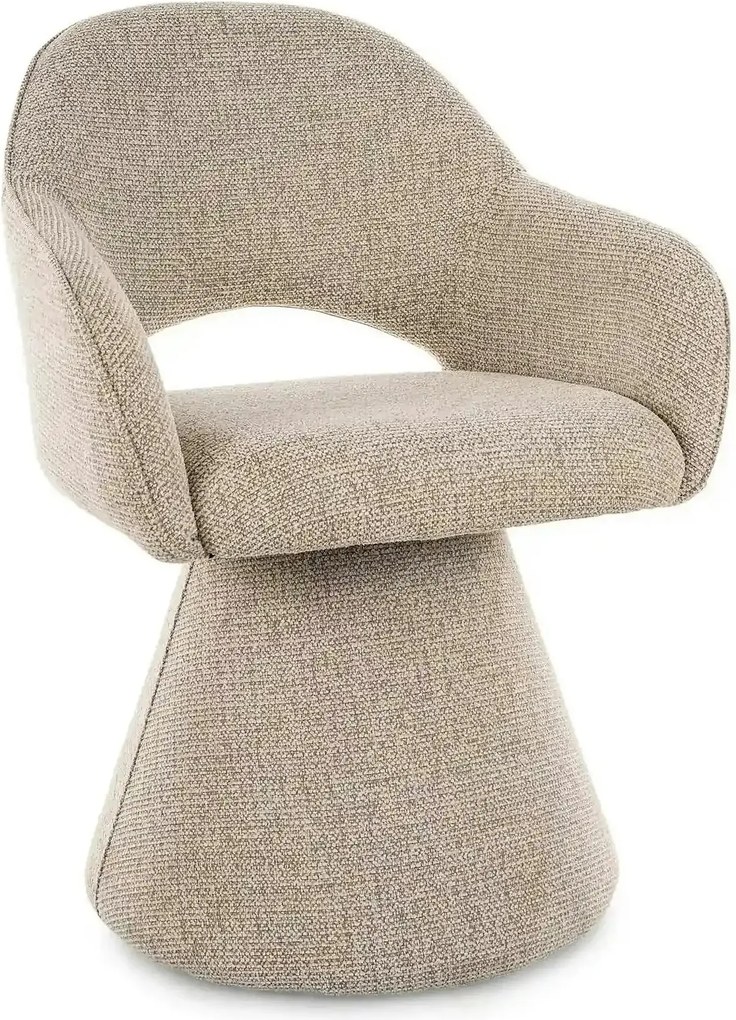 Scaun RIKU, bej, stofă/metal, 60x45x86 cm