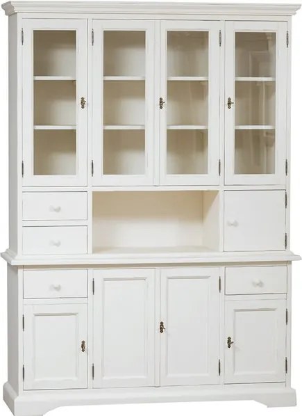 Vitrina, L156 50 H200 cm, 4 usi si sertare