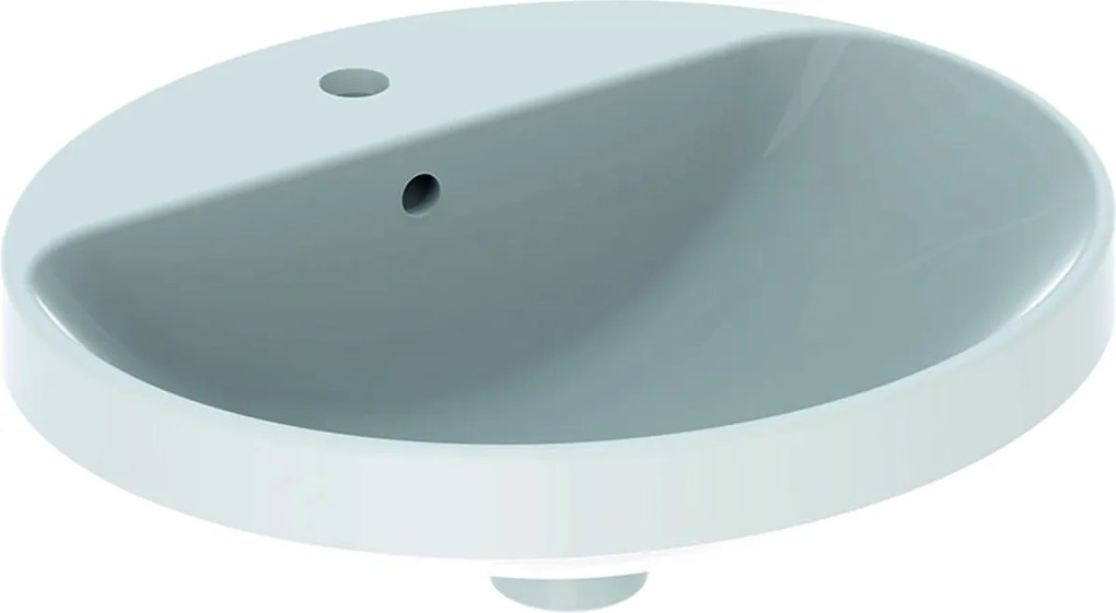 Lavoar oval Geberit VariForm 50x45cm, montare in blat, alb
