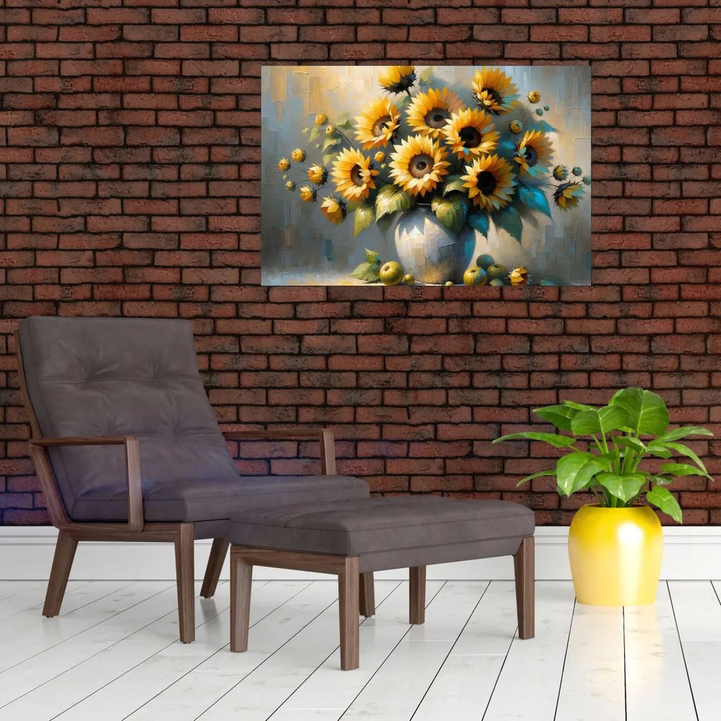 Tablou – Vază cu floarea-soarelui (90x60 cm)