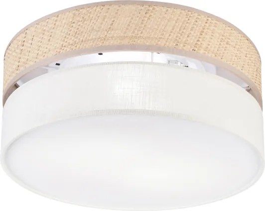 Plafonieră SIRJA DOUBLE BOHO 2xE14/15W/230V Ø 35 cm bej/crem