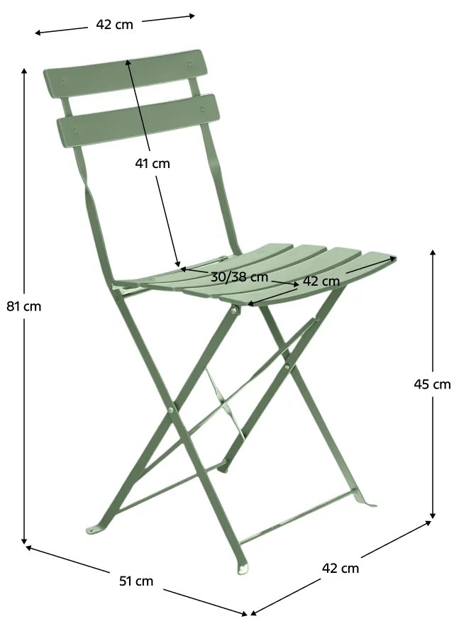 Set gradina 1+2, verde, otel, OBAX