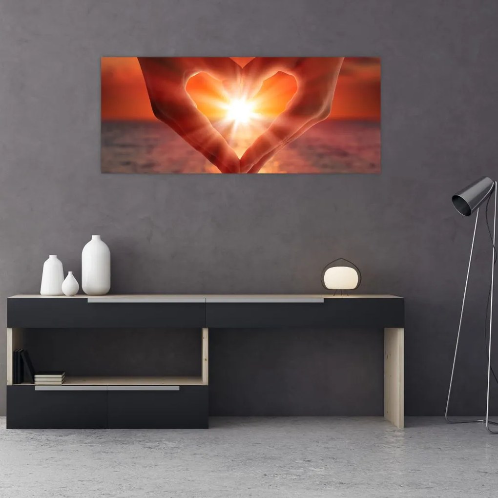Tablou - Soare în inimă (120x50 cm)