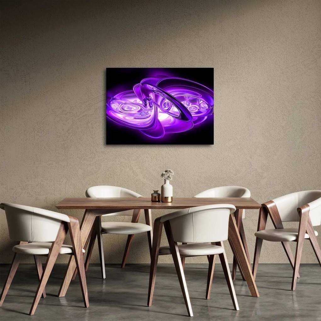 Tabloul fractalilor în violet (70x50 cm)