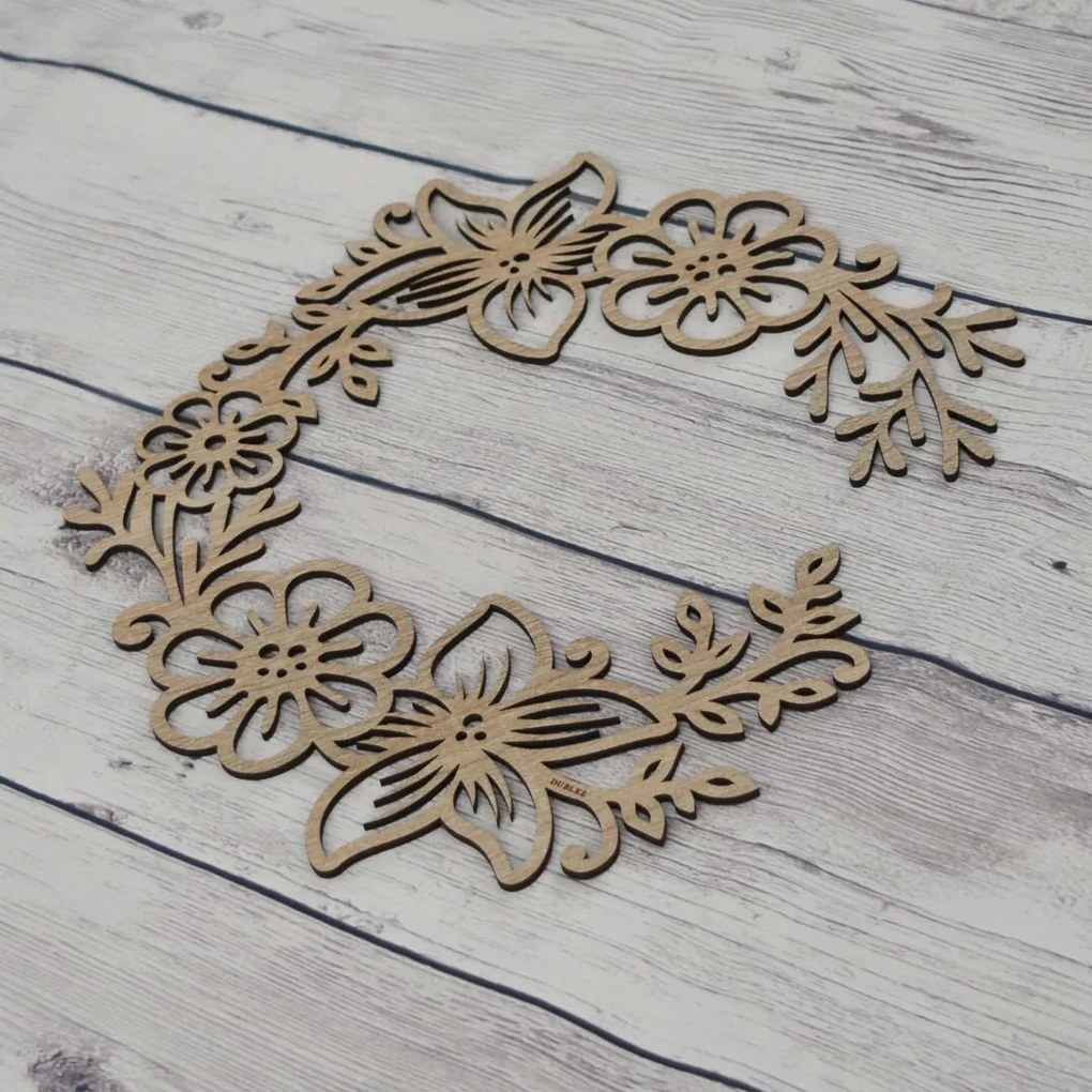 DUBLEZ | Coroniță de vară cu flori pentru ușă