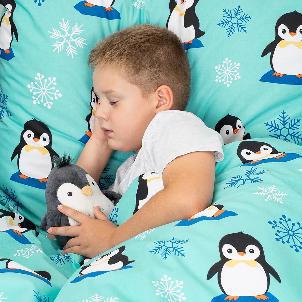 Lenjerie de pat din bumbac pentru copii 4Home Arctic Friends, 140 x 200 cm, 70 x 90 cm