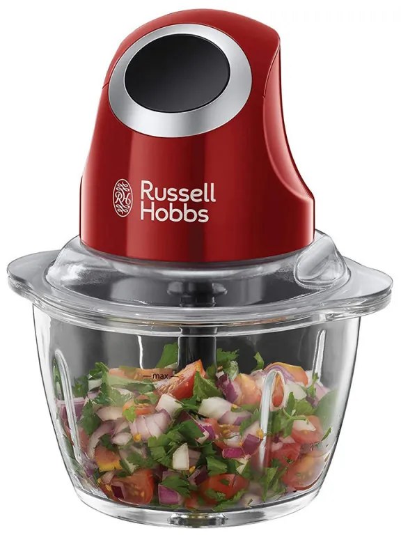 Mini tocator Russell Hobbs Desire 24660-56, 200W, 500ml, Bol sticla, rosu