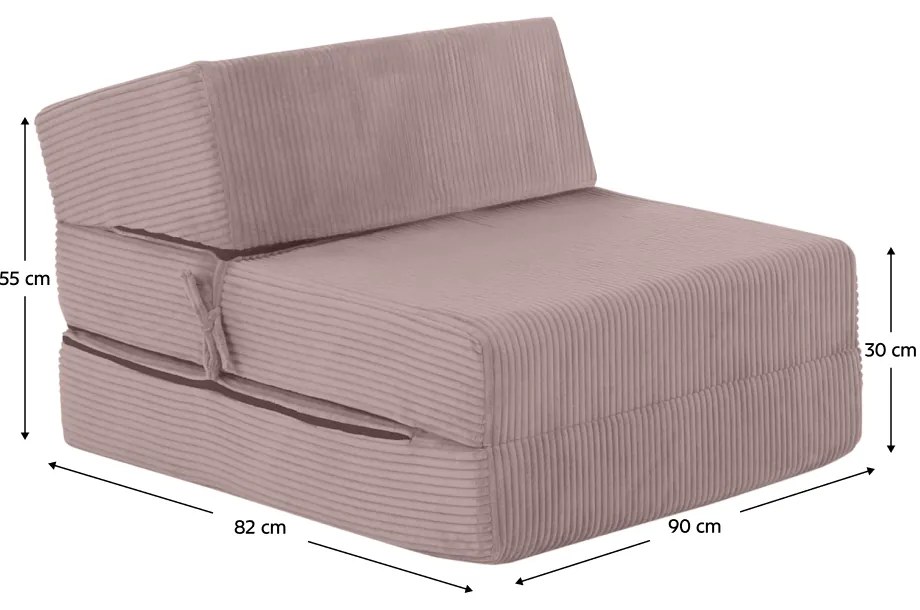 Scaun pliant/saltea MALEN, rozu