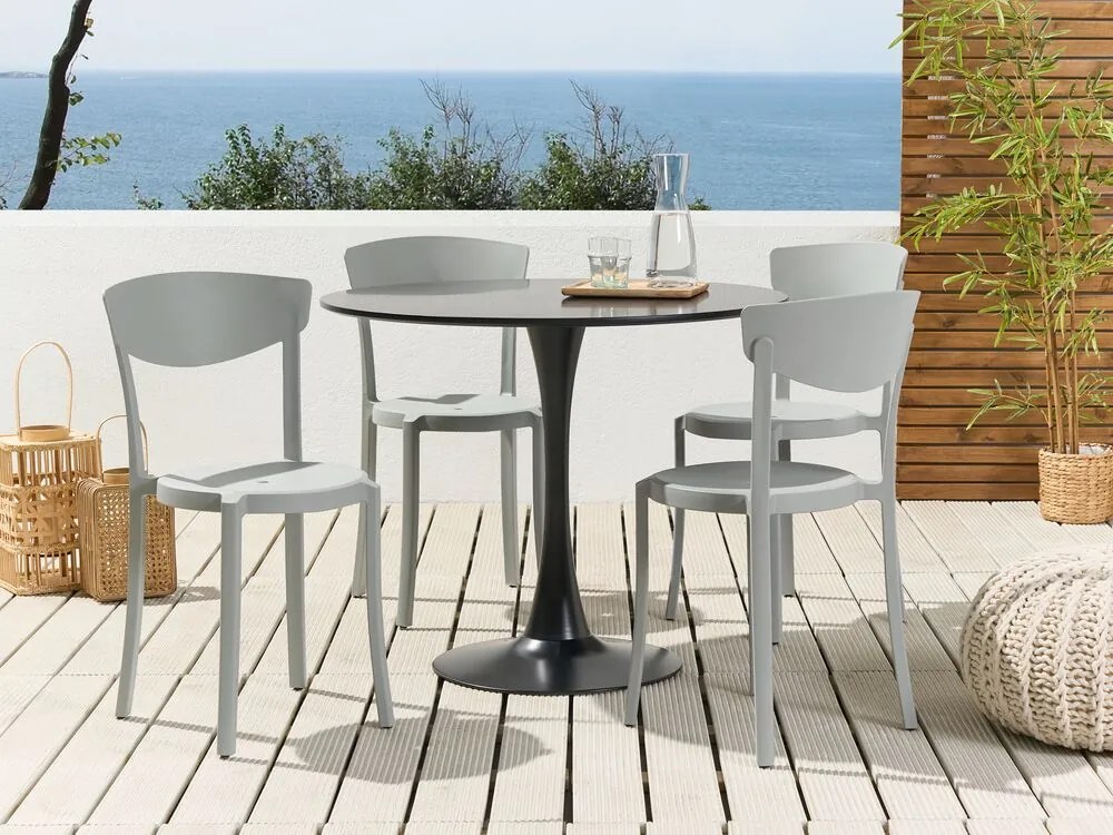 Set 4 buc scaune sufragerie Valkyrja (gri deschis) . 1076427