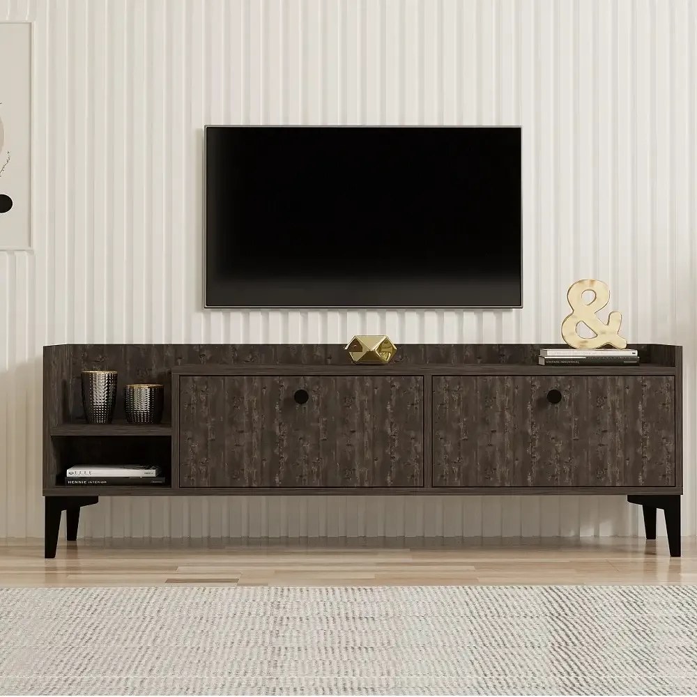 Comoda televizor Dia pentru living culoare antracit 150 cm