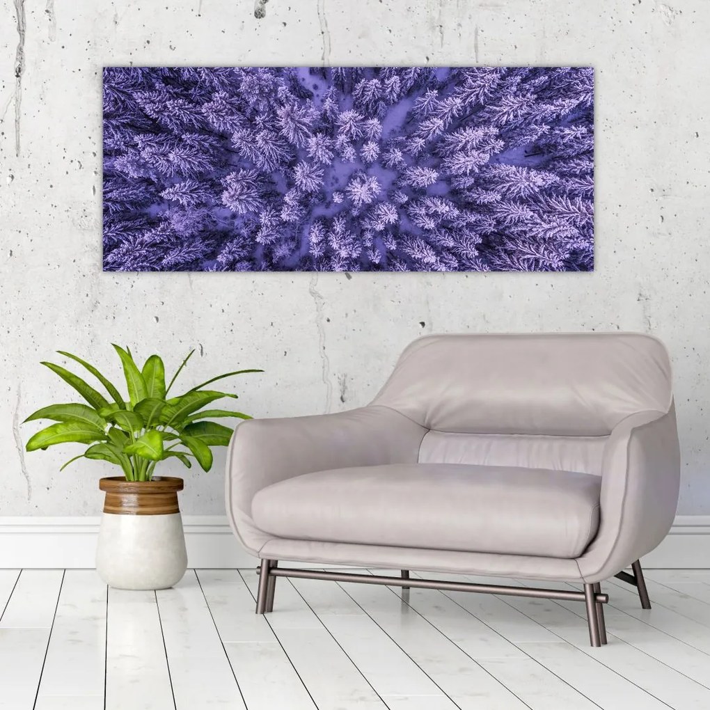 Tablou cu copacii înzăpeziți (120x50 cm)