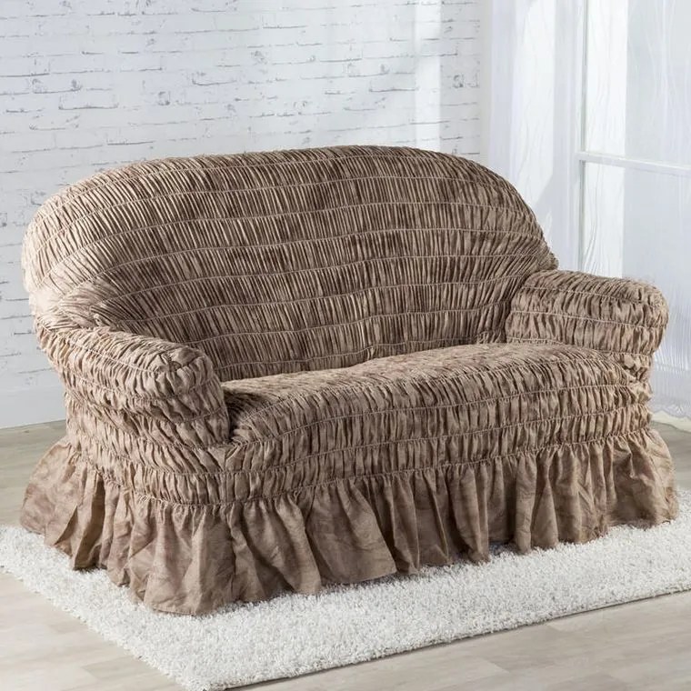 Gaico Huse elastice cu volan FIORELA ciocolată fotoliu triplu (l. 170 - 200 cm)