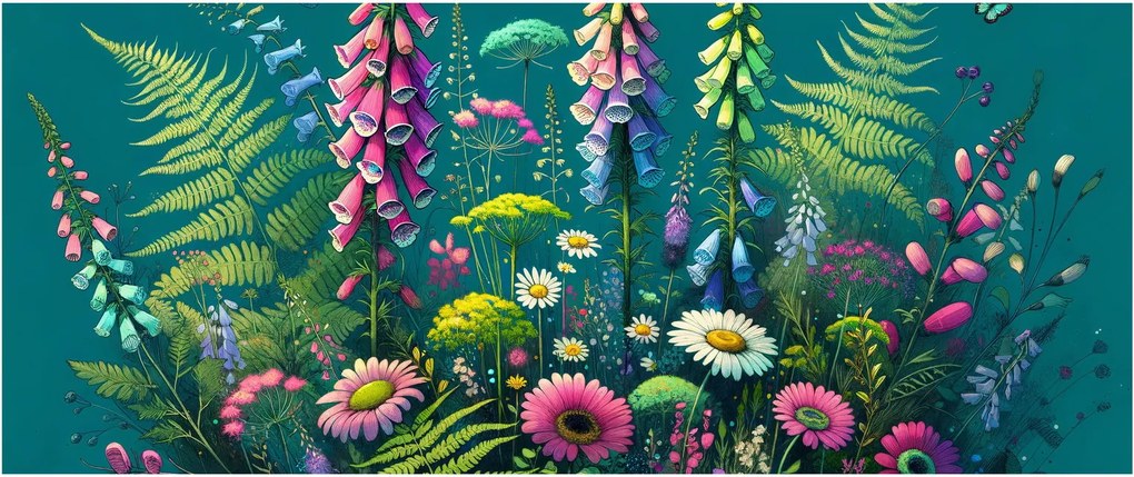 Tablou - Flori de câmp (120x50 cm)