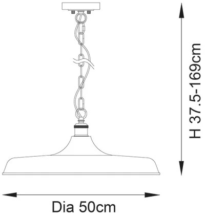 Endon 99999 - Candelabru pe lanț SABIAN 1xE27/10W/230V crem/auriu