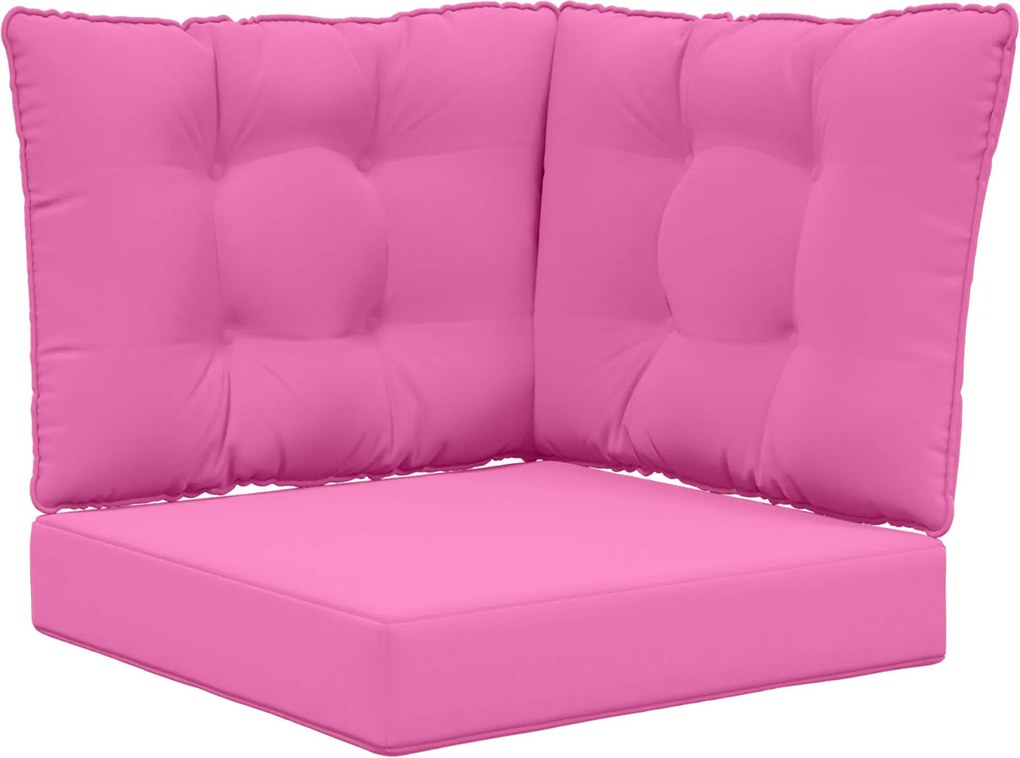 vidaXL Perna pentru canapea de exterior 3 pcs Roz Poliester
