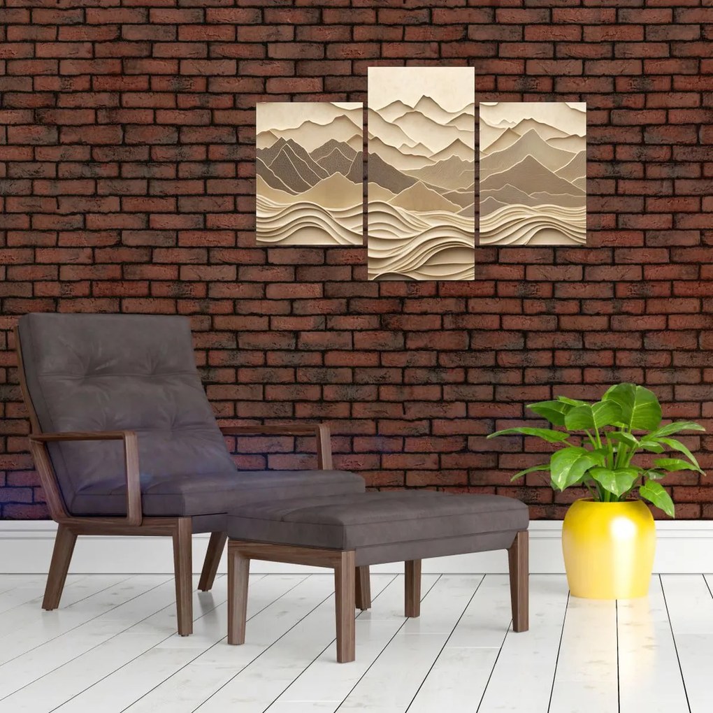 Tablou - Linii Montane 3D (90x60 cm)