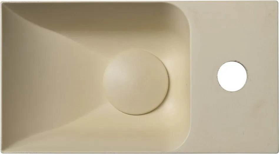 Chiuvetă mică pentru WC crem din beton 31x17 cm Piccolino – Sapho
